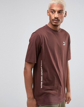 Puma T-Shirt In Brown Exclusive to ASOS