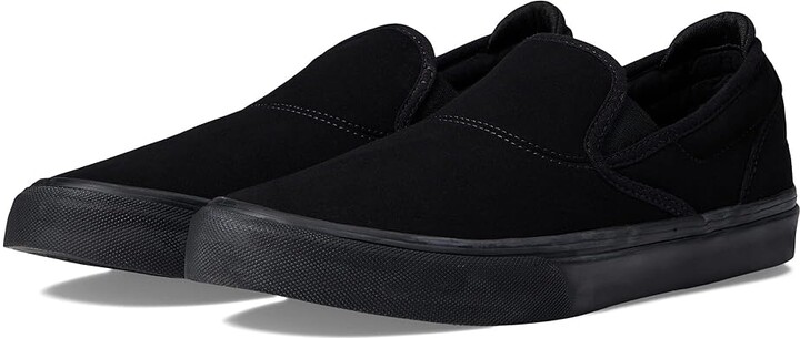Emerica Wino G6 Slip-On Men's Skate Shoes Black 2 : 6 D - Medium, Canvas/Suede