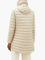Thumbnail for your product : Moncler Rubis Longline Hooded Down-filled Coat - Beige