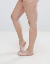 Thumbnail for your product : ASOS Curve CURVE Oversized Fishnet Tights In Light Blue