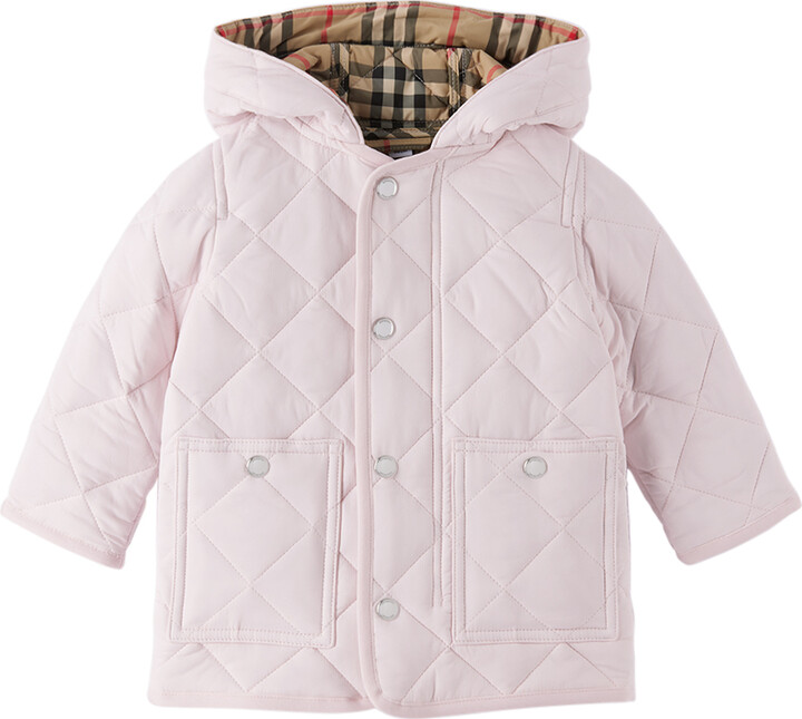 Burberry Kids' Delford 3-in-1 Monogram Quilted Hooded Jacket in Blue  size 12Y