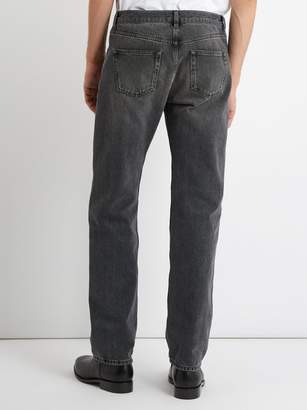 Balenciaga Archetypes Distressed Straight Leg Jeans - Mens - Grey