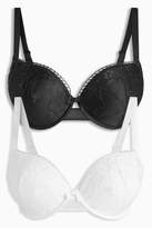 Thumbnail for your product : Next Womens Black/White Phoebe DD+ Light Pad Balcony Bras Two Pack