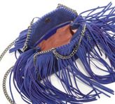 Thumbnail for your product : Stella McCartney Tiny Bella Fringe Fold-Over Bucket Bag