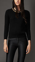 Thumbnail for your product : Burberry Chain Detail Wool Cashmere Sweater