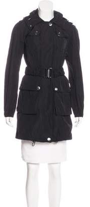 Burberry Hooded Belted Coat
