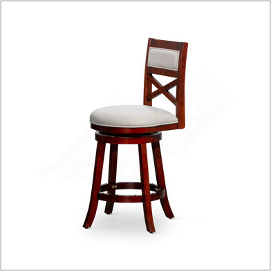 Ophelia & Co. X-Back Swivel Stool With French Leather, For Comfort And Style