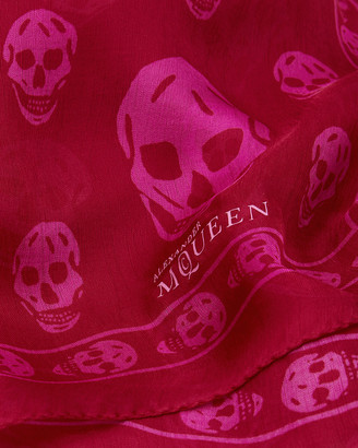 Alexander McQueen Skull Print Silk Scarf