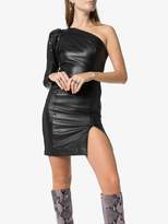 Thumbnail for your product : Skiim Jimmy one-shoulder leather mini dress