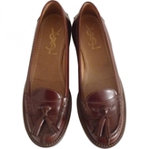 Thumbnail for your product : Yves Saint Laurent 2263 YVES SAINT LAURENT Brown Leather Flats