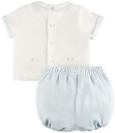 Thumbnail for your product : Carrera Pili Short-Sleeve Blouse w/ Button-On Shorts, Blue, Size 3M-2Y