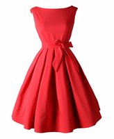 Thumbnail for your product : Ensnovo Womens Halterneck Rockabilly Vintage Style 50s Prom Dresses Swing ,L