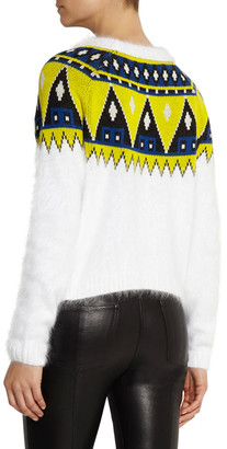 Aimo Richly Fair Isle Angora And Wool-Blend Sweater