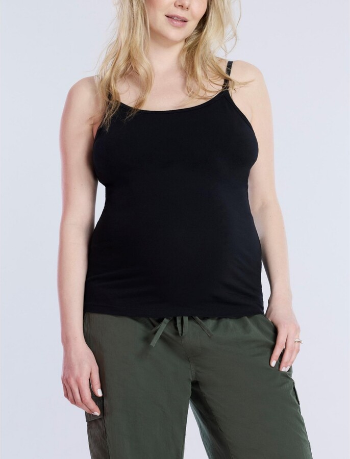 Motherhood Maternity Plus Size Clip Down Nursing Tank Top Cami - 2 Pack - Motherhood