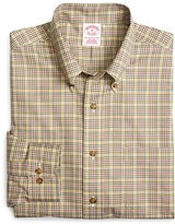 Thumbnail for your product : Brooks Brothers Supima® Cotton Non-Iron Regular Fit Green Check Sport Shirt