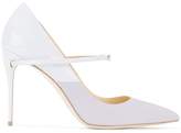 Thumbnail for your product : Jennifer Chamandi Lilac Leather Lorenzo 105 Heels