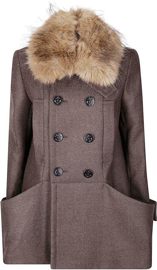 ジャケット・アウター BYBLOS DOUBLE-BREASTED MELTON WOOL COAT Melton Wool-Blend Double-Breasted Coat | RW&CO.