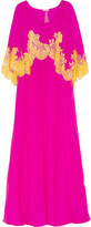 Thumbnail for your product : Rosamosario Bling Bling Love silk-chiffon chemise