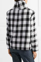 Thumbnail for your product : Tibi Metallic Gingham Cotton-blend Flannel Top - Black