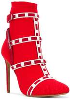 Thumbnail for your product : Valentino Garavani Rockstud Bodytech knit ankle boots