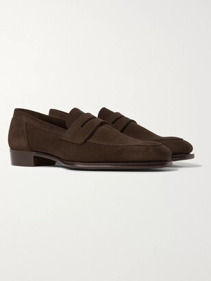 Kingsman + George Cleverley Suede Penny Loafers