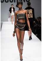 Thumbnail for your product : Moschino Quilted Nappa Leather Shorts