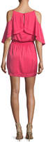 Thumbnail for your product : Trina Turk Colusa Cold-Shoulder Stretch Silk Ruffle Dress