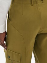 Thumbnail for your product : Petar Petrov Garnet Cargo-pocket Cotton-gabardine Trousers - Dark Green