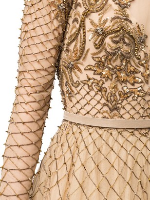 Saiid Kobeisy Bead-Embellished Gown