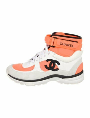 chanel orange boots