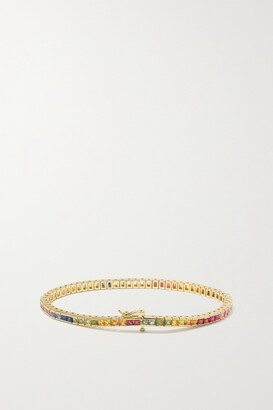 Mateo 14-karat Gold Sapphire Tennis Bracelet - one size