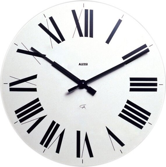 Alessi Firenze Wall Clock in White