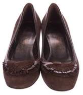 Thumbnail for your product : Ferragamo Suede Embellished Pumps