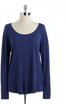 Thumbnail for your product : Lord & Taylor Long-Sleeved Ballet Neck Tee
