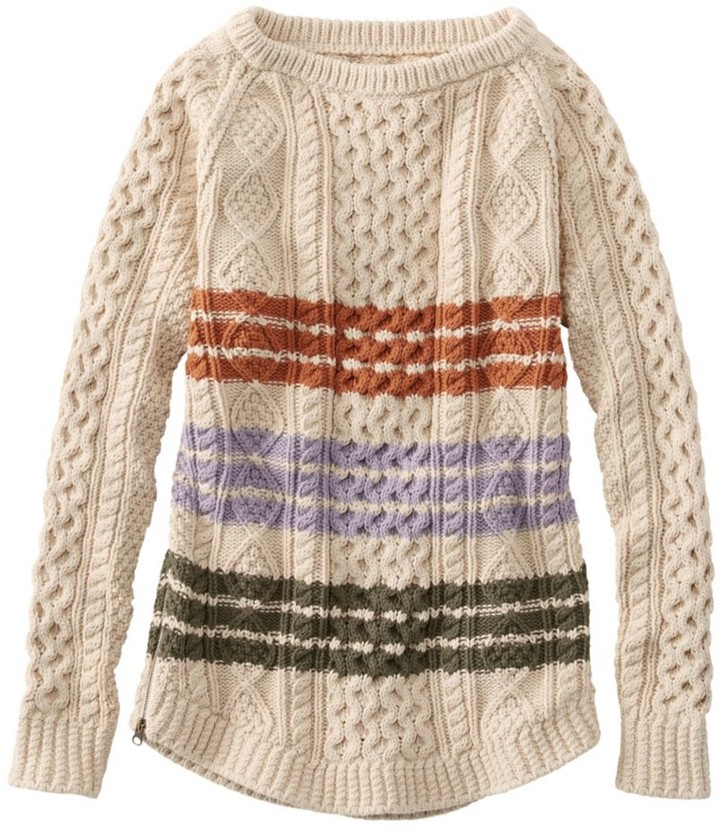 women's cotton fisherman sweater