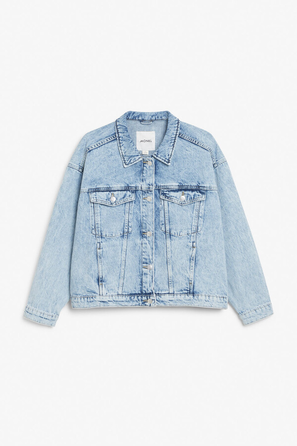 fleece lined denim jacket oversized