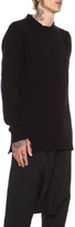 Thumbnail for your product : Comme des Garcons SHIRT Oversized Asymmetric Knit Wool Sweater in Black