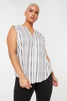 Thumbnail for your product : Ardene Plus Size Striped Tunic Tank Top