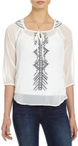 Thumbnail for your product : Soulmates Embroidered Tribal Peasant Top