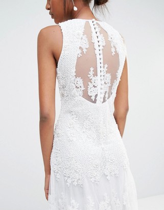 A Star Is Born Embellished Lace Maxi Dress
