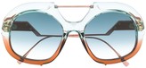 Thumbnail for your product : Fendi Eyewear Clear Frame Sunglasses