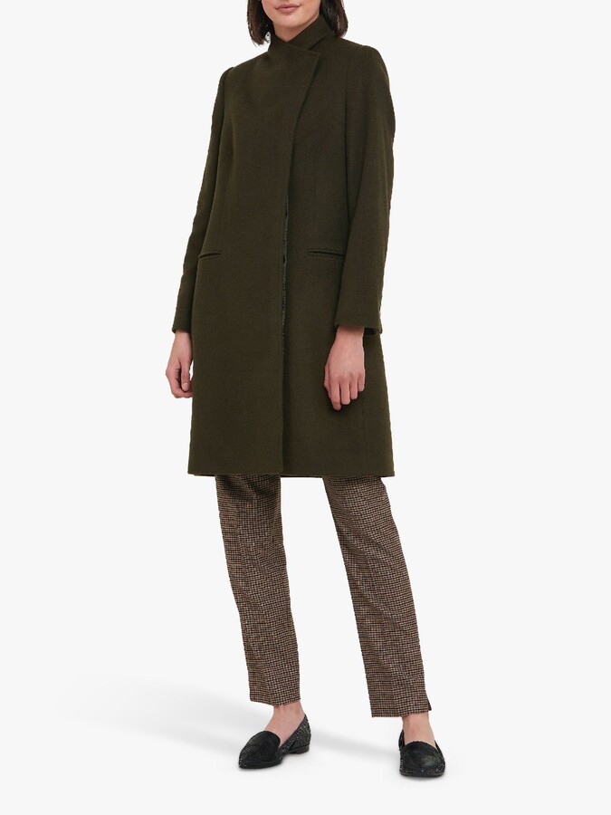 olive green wool coat
