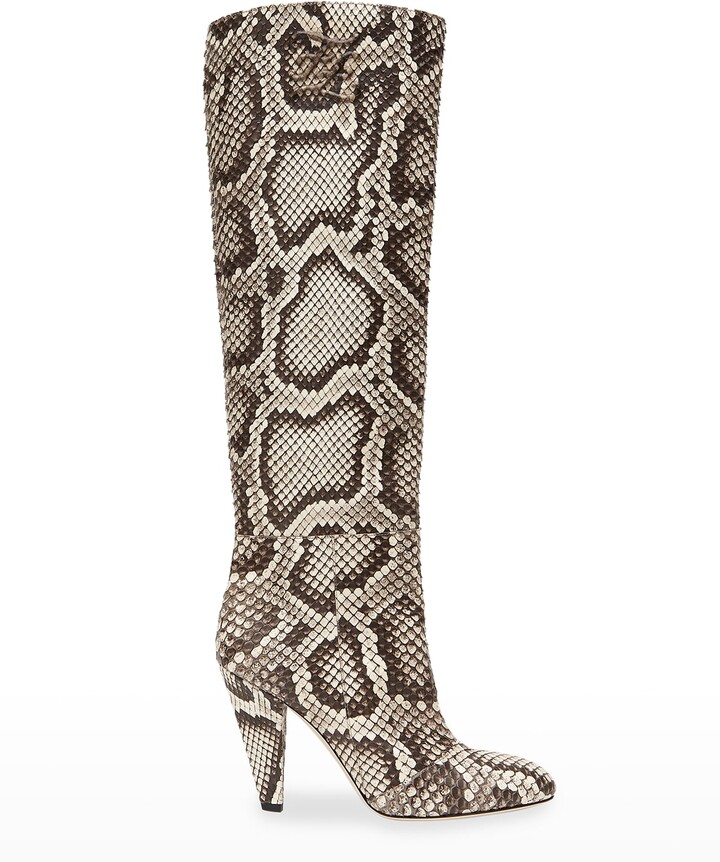 python knee boots