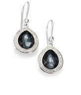 Thumbnail for your product : Ippolita Stella Hematite, Clear Quartz, Diamond & Sterling Silver Doublet Teardrop Earrings