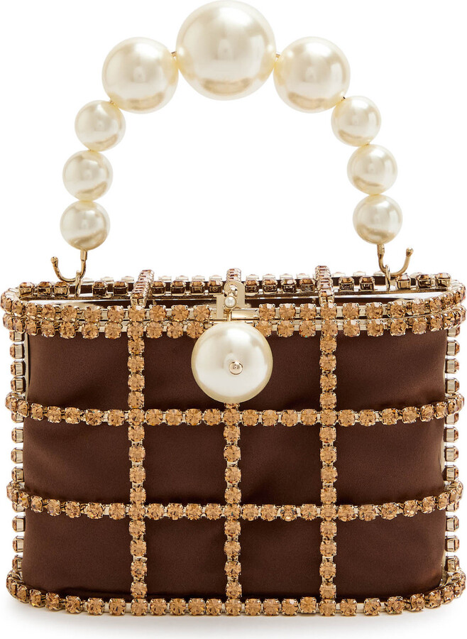 Rosantica Holli Embellished Metal top Handle bag