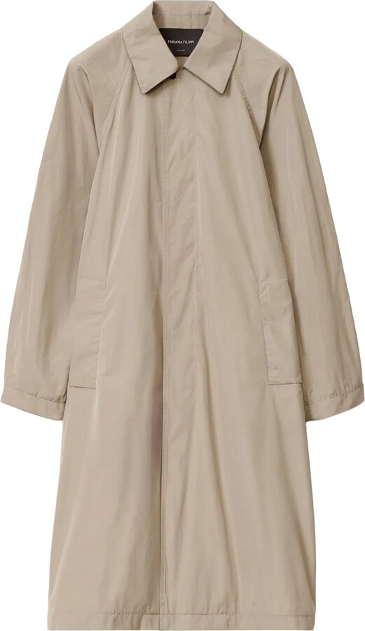 Fabiana Filippi Pointed-Collar Trench Coat