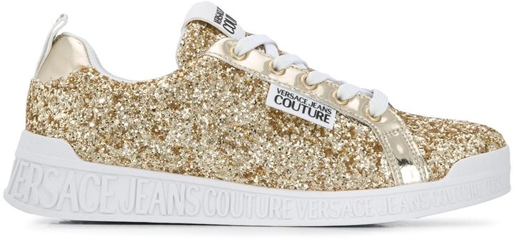 gold glitter sneakers womens