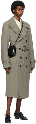 Lemaire Grey Cotton Trench Coat