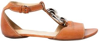 Balenciaga Camel Leather Sandals