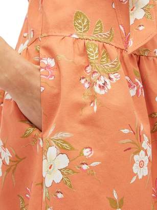 Rebecca Taylor Lita Floral-print Cotton Dress - Womens - Coral